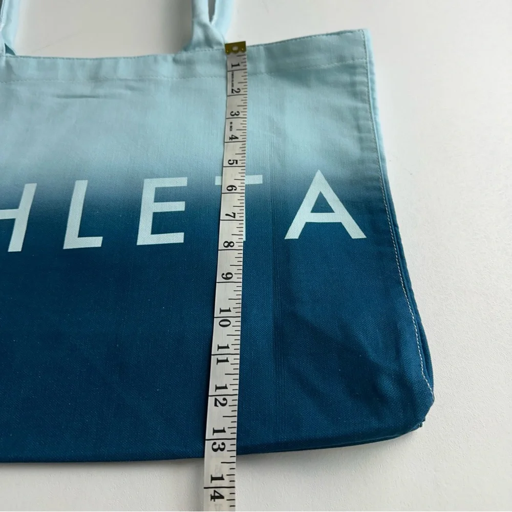 Athleta Blue Ombre‎ shoulder canvas tote bag with rope handles